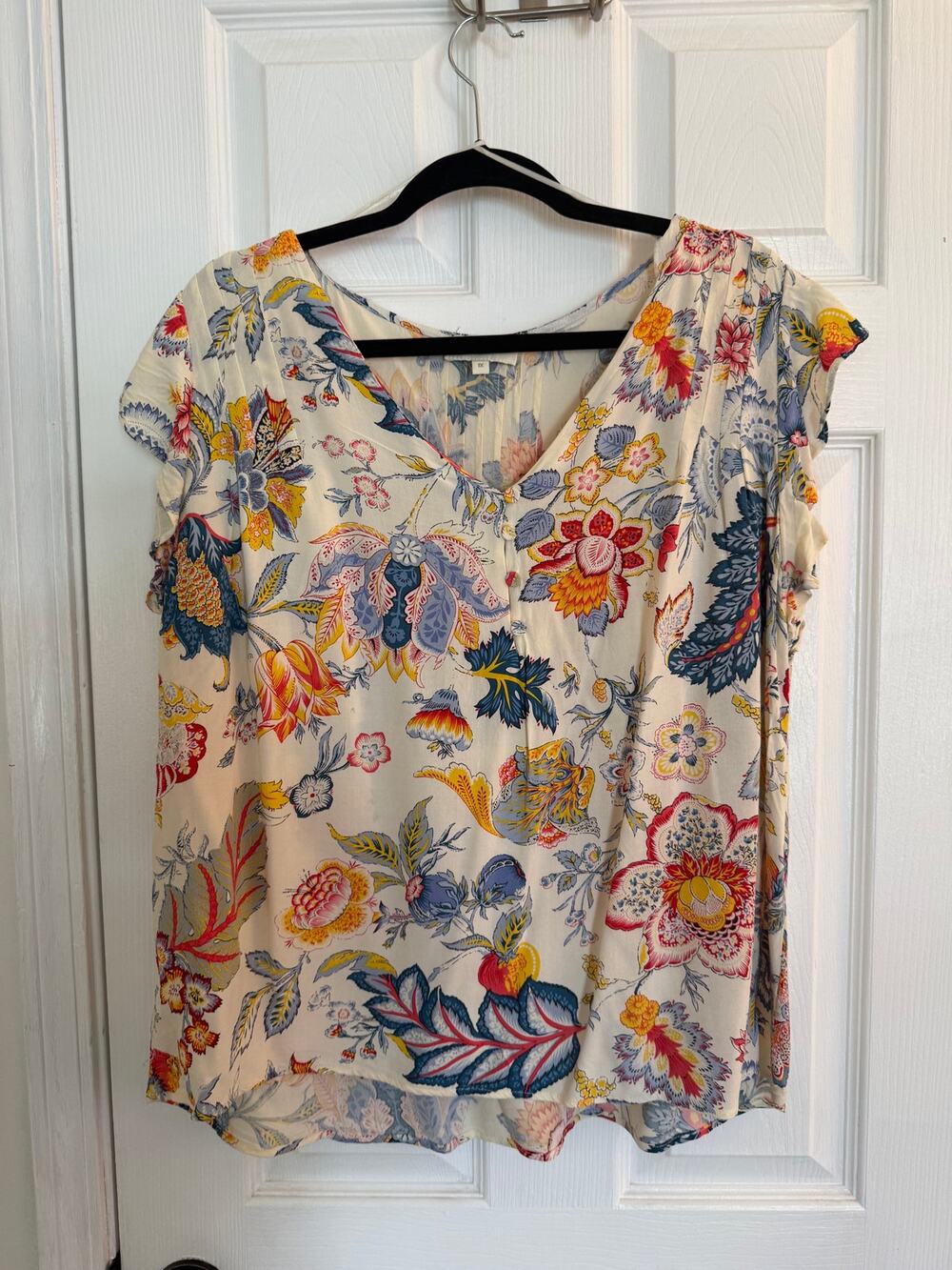 Cynthia Rowley Floral Blouse 1X